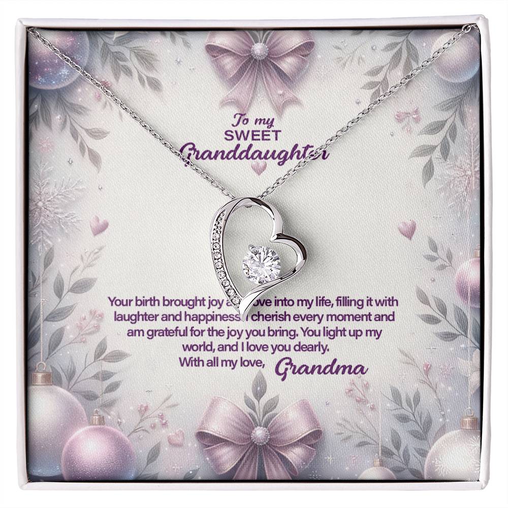 4053a Forever Love Necklace, Gift to my Granddaughter with Beautiful Message Card