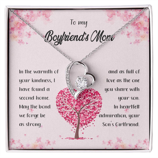 4042c Forever Love Necklace, Gift to my Boyfriend's Mom with Beautiful Message Card