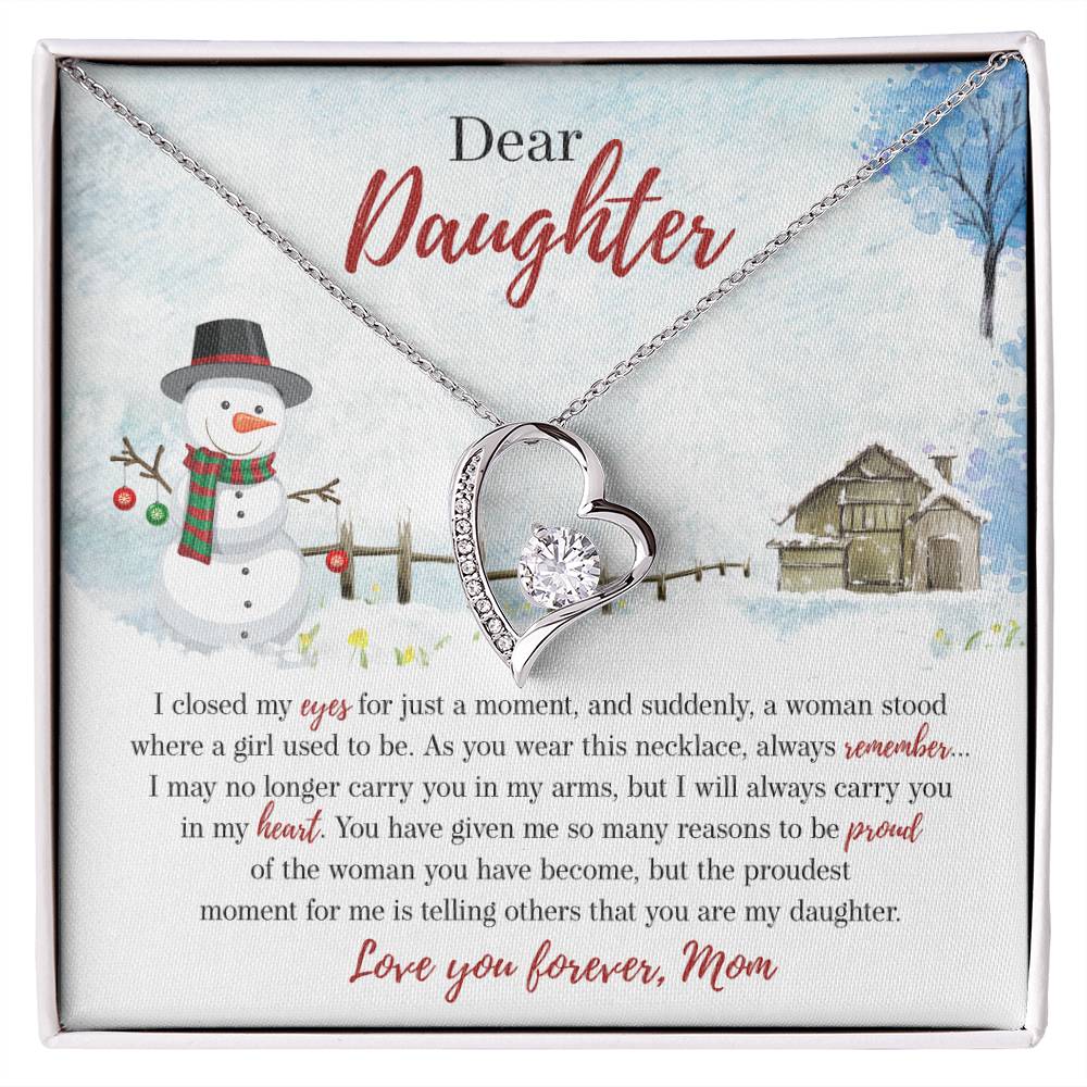 94386b Forever Love Necklace, Gift to my Daughter with Beautiful Message Card