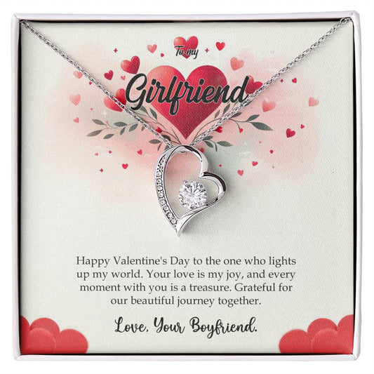 Valentine-st11c Forever Love Necklace, Gift to my Girlfriend with Beautiful Message Card