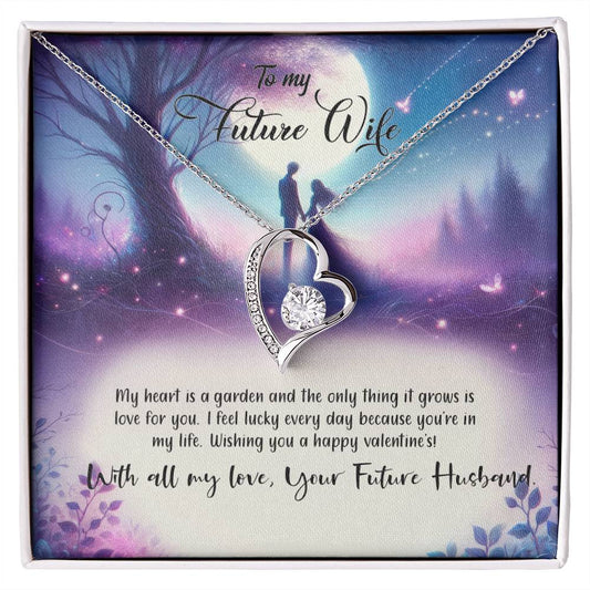 Valentine-st19d Forever Love Necklace, Gift to my Future Wife with Beautiful Message Card