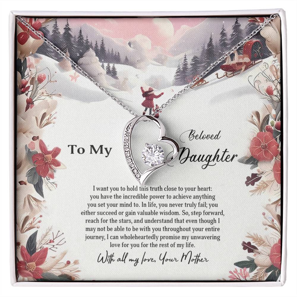 4023c Forever Love Necklace, Gift to my Daughter with Beautiful Message Card