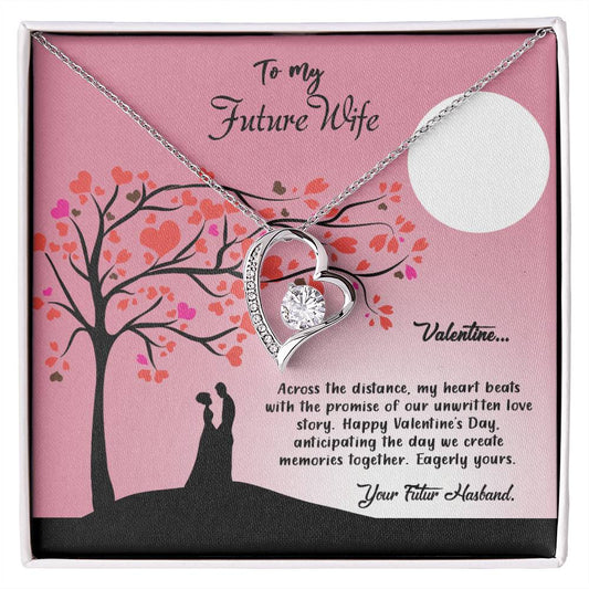 valentine-13d Forever Love Necklace, Gift to my Future Wife with Beautiful Message Card