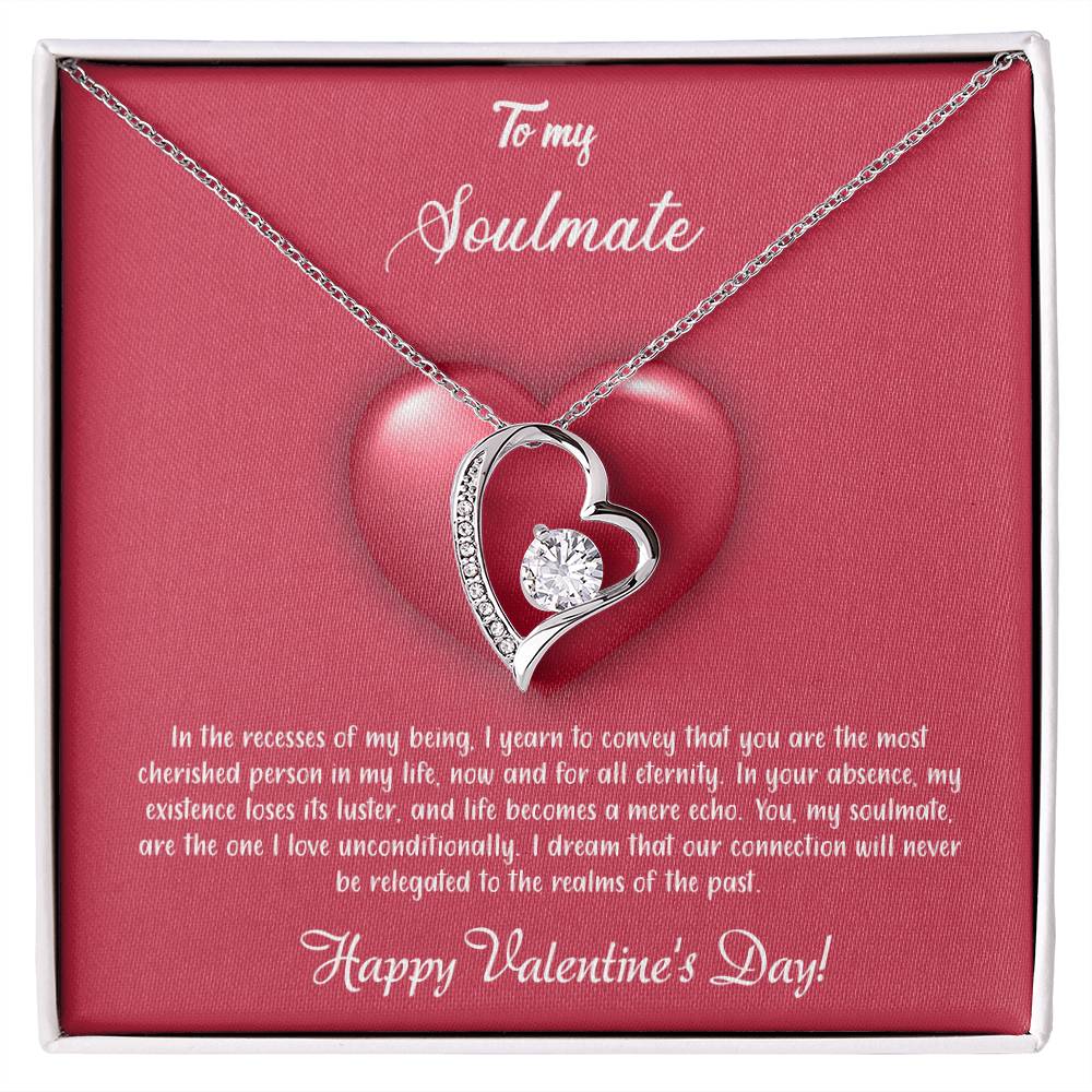 valentine-35b Forever Love Necklace, Gift to My Soulmate with Beautiful Message Card