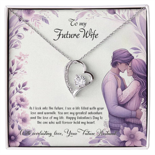 Valentine-st25d Forever Love Necklace, Gift to my Future Wife with Beautiful Message Card