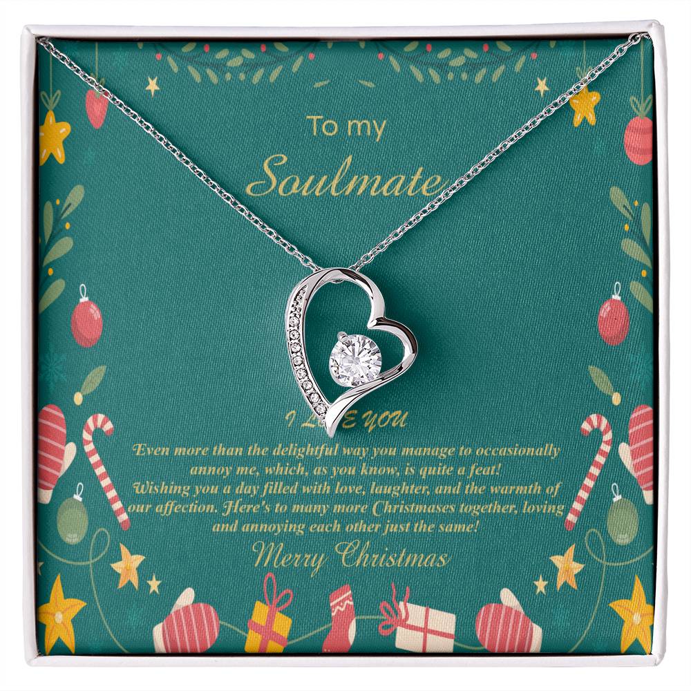 94098b Forever Love Necklace, Gift to My Soulmate with Beautiful Message Card