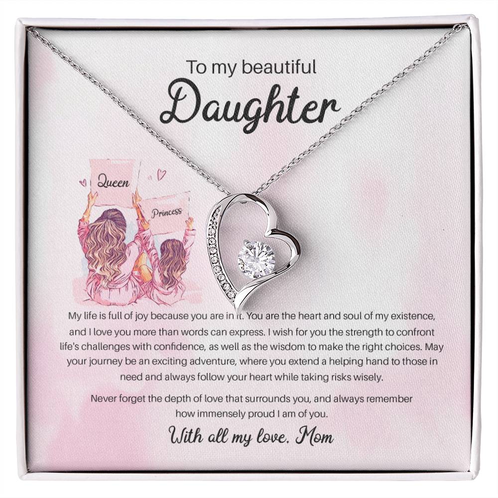 94941 a Forever Love Necklace, Gift to my Daughter with Beautiful Message Card