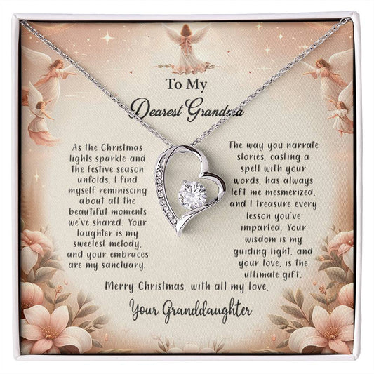 4052c Forever Love Necklace, Gift to my Grandma with Beautiful Message Card