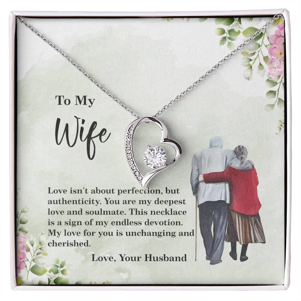 4028b Forever Love Necklace, Gift to my Wife with beautiful Message Card