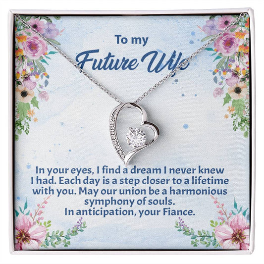 4038c Forever Love Necklace, Gift to my Future Wife with Beautiful Message Card