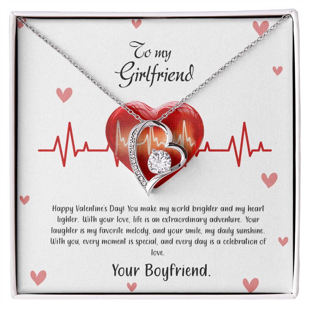 valentine-33c Forever Love Necklace, Gift to my Girlfriend with Beautiful Message Card