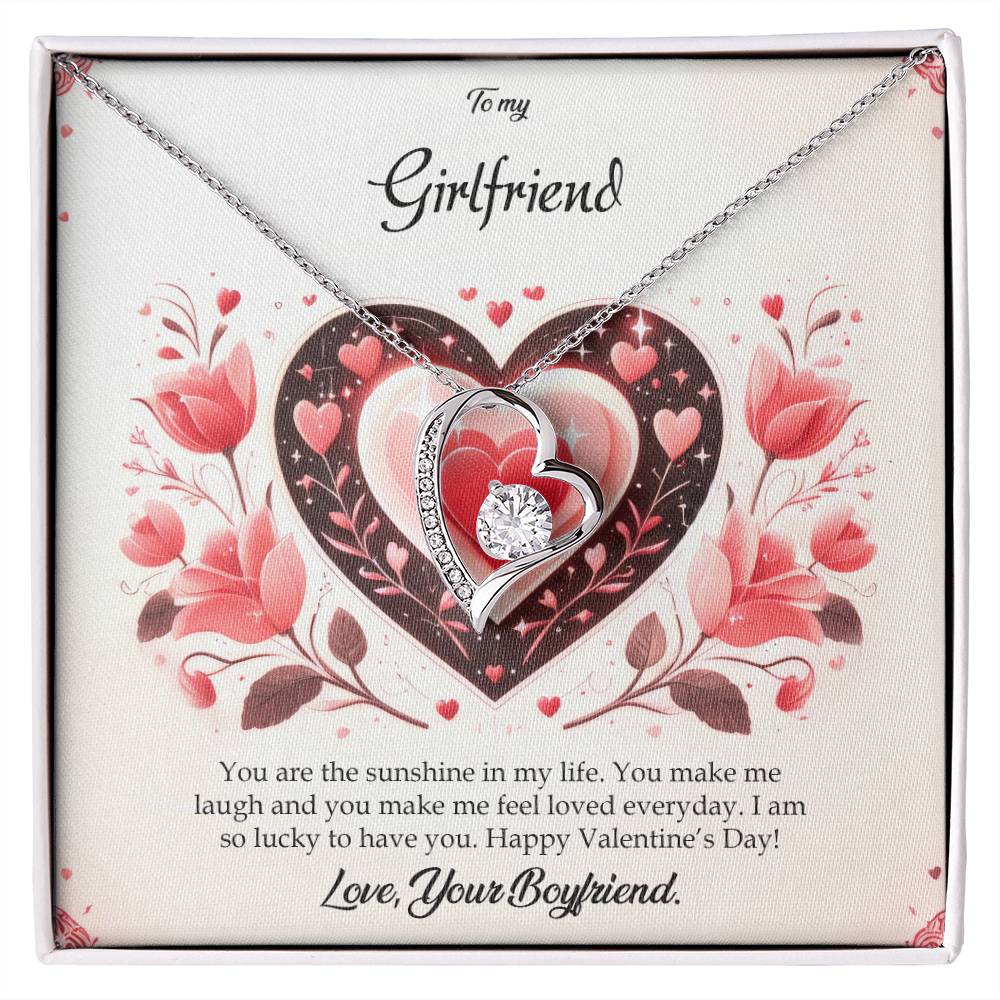 Valentine-st5c Forever Love Necklace, Gift to my Girlfriend with Beautiful Message Card