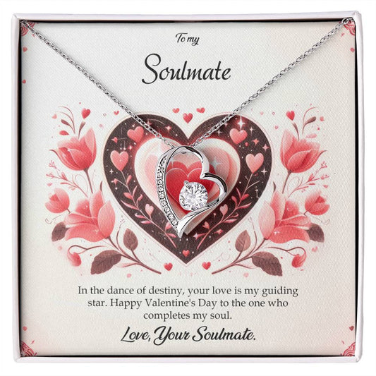 Valentine-st5b Forever Love Necklace, Gift to My Soulmate with Beautiful Message Card