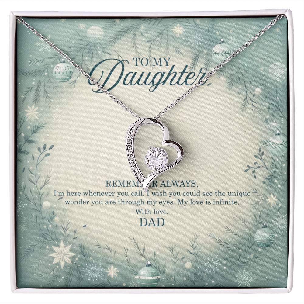 95320 a Forever Love Necklace, Gift to my Daughter with Beautiful Message Card