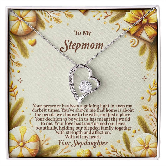 4056c Forever Love Necklace, Gift to my Stepmom with Beautiful Message Card