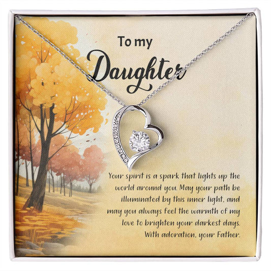 4041a Forever Love Necklace, Gift to my Daughter with Beautiful Message Card