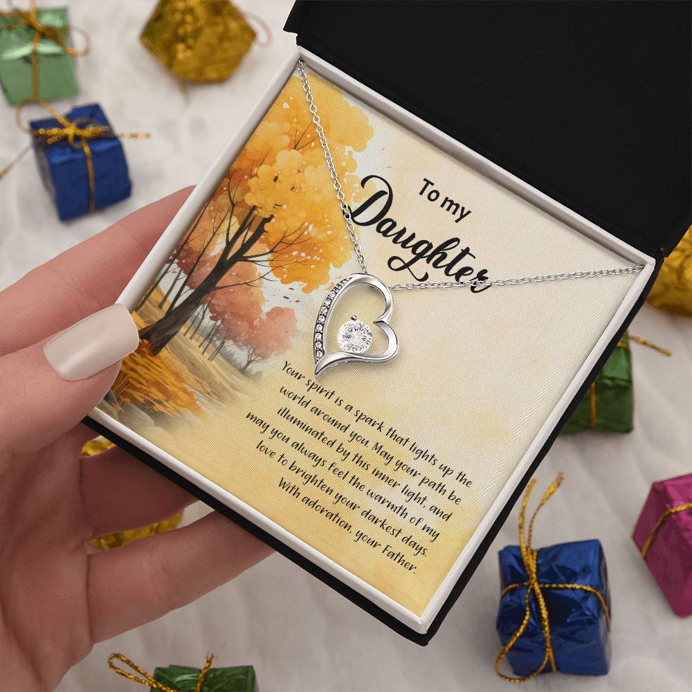 4041a Forever Love Necklace, Gift to my Daughter with Beautiful Message Card