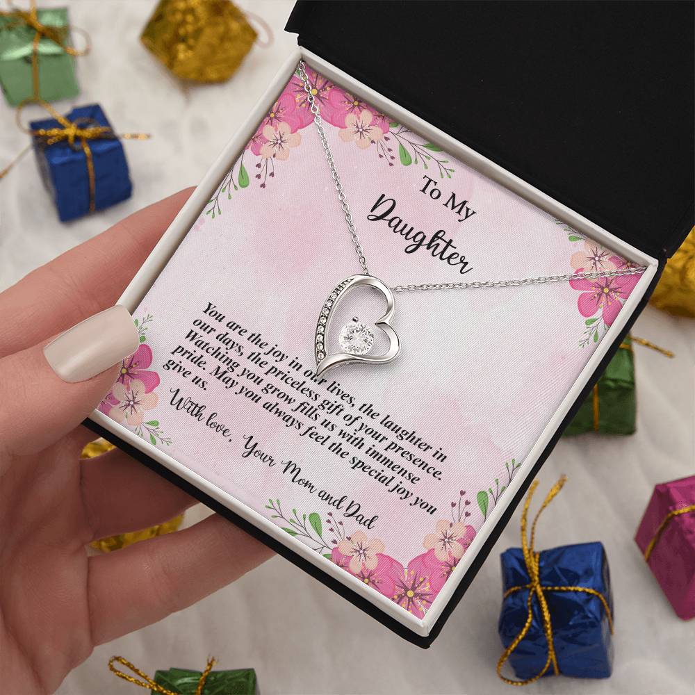 4035c Forever Love Necklace, Gift to my Daughter with Beautiful Message Card