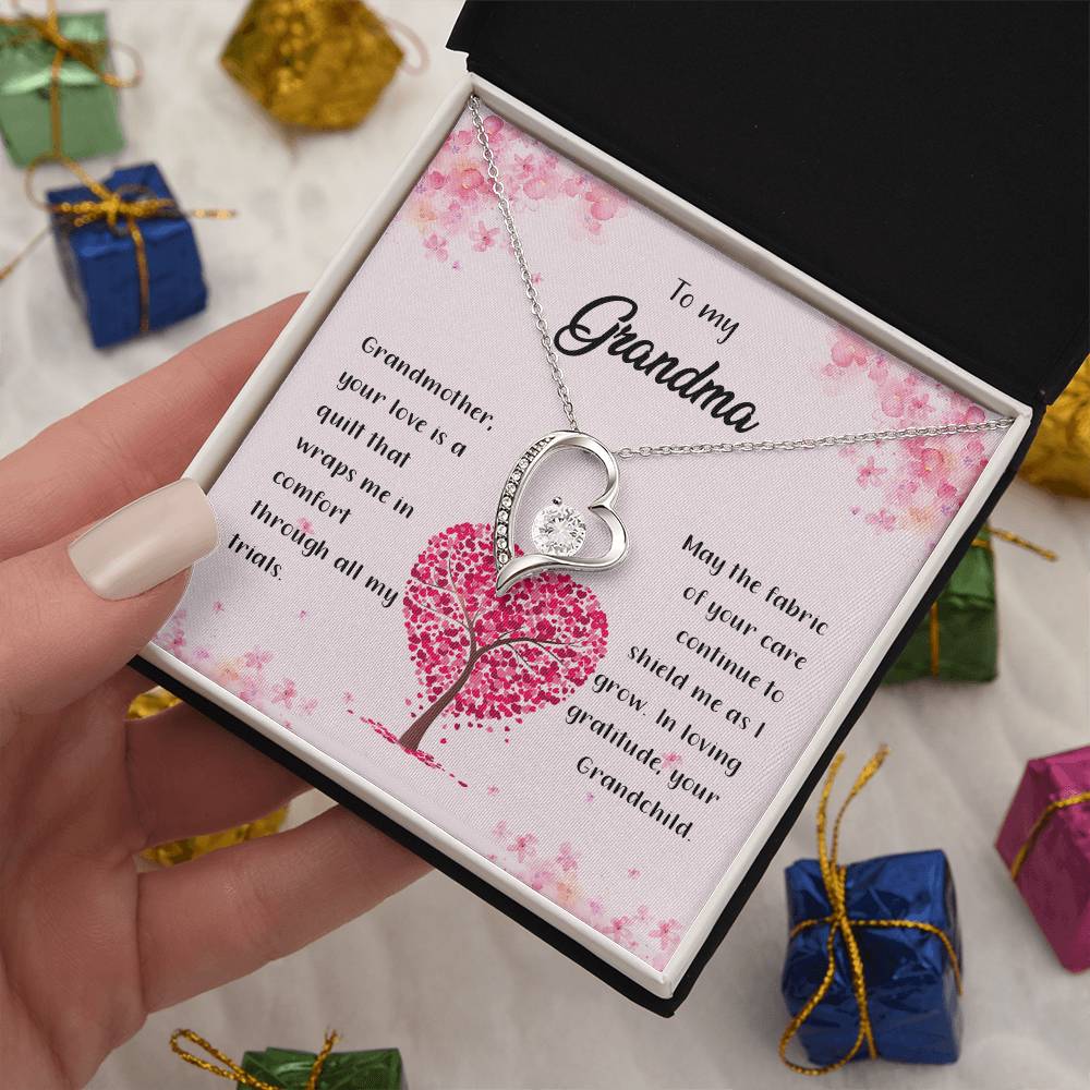 4042a Forever Love Necklace, Gift to my Grandma with Beautiful Message Card