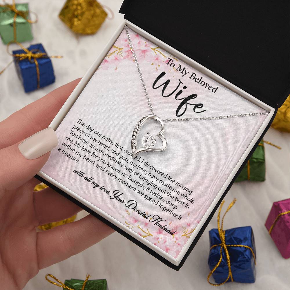 4029a Forever Love Necklace, Gift to my Wife with beautiful Message Card