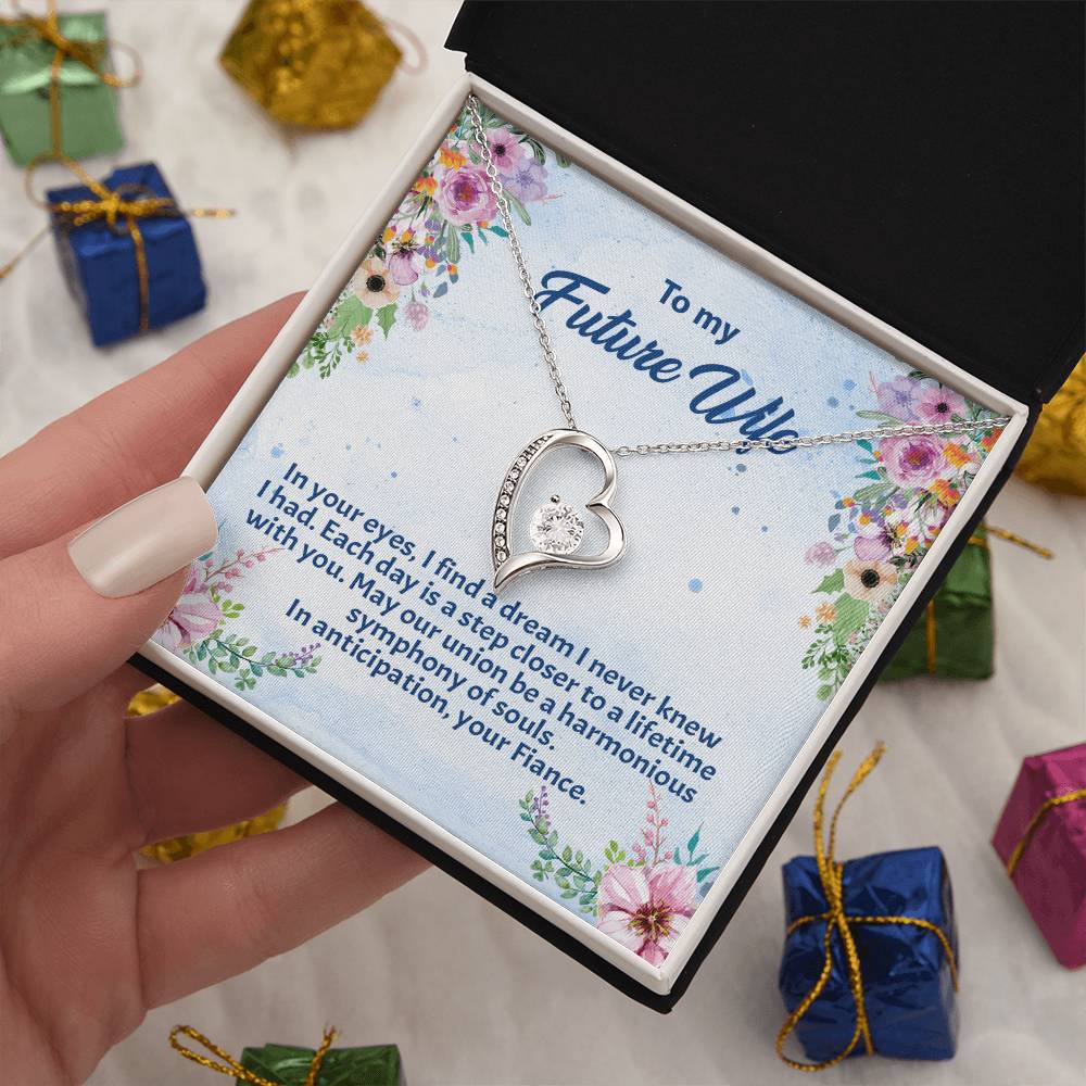 4038c Forever Love Necklace, Gift to my Future Wife with Beautiful Message Card