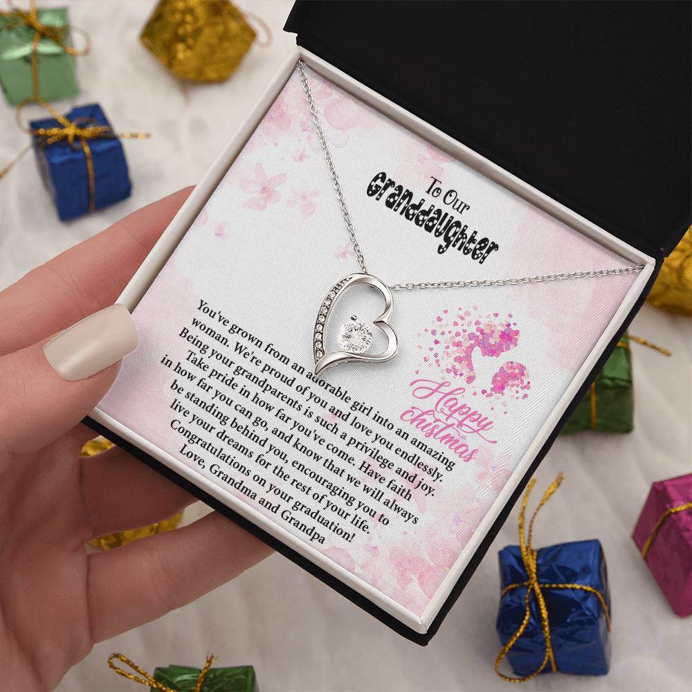 4020 d Forever Love Necklace, Gift to my Granddaughter with Beautiful Message Card