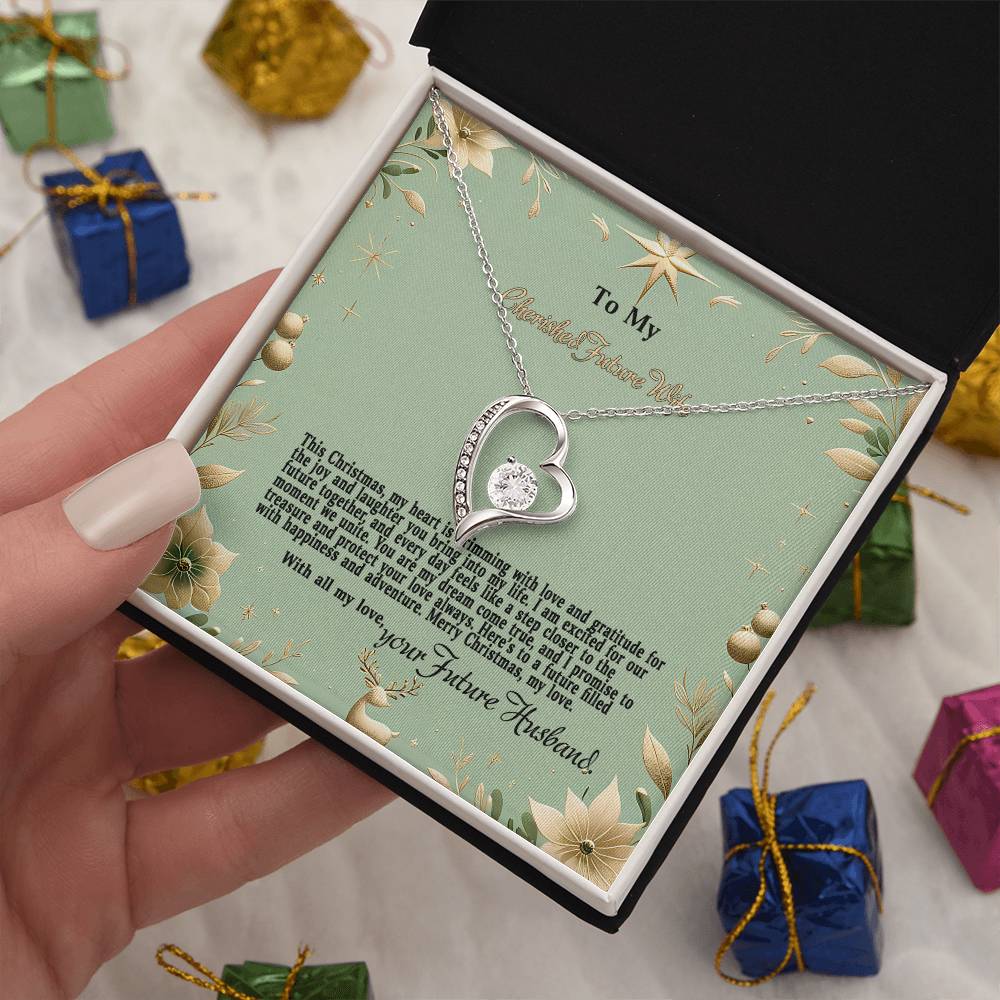 4047c Forever Love Necklace, Gift to my Future Wife with Beautiful Message Card