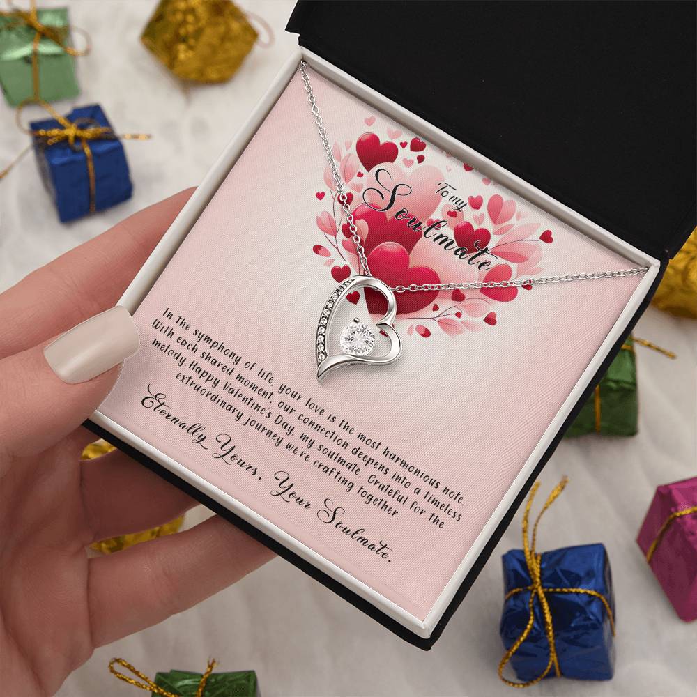 Valentine-st8b Forever Love Necklace, Gift to My Soulmate with Beautiful Message Card