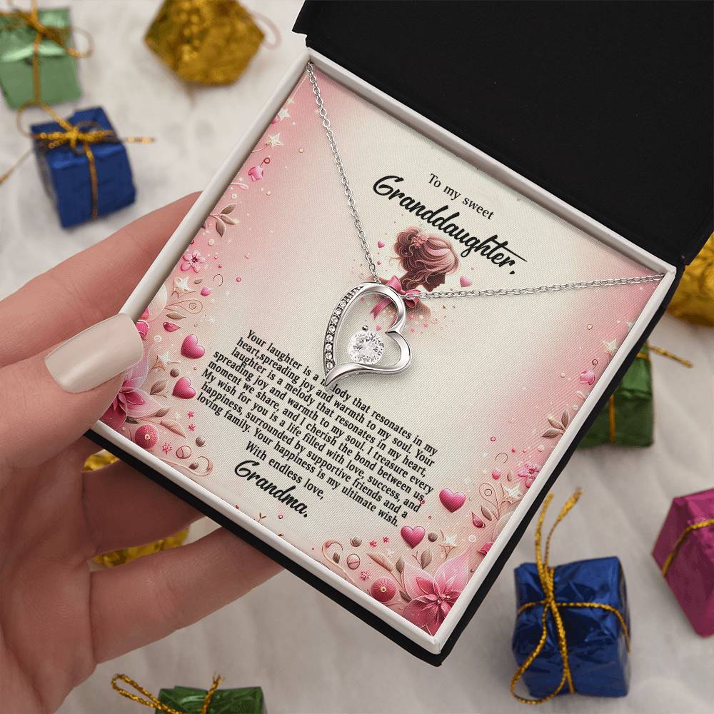 4058(b) Forever Love Necklace, Gift to my Granddaughter with Beautiful Message Card