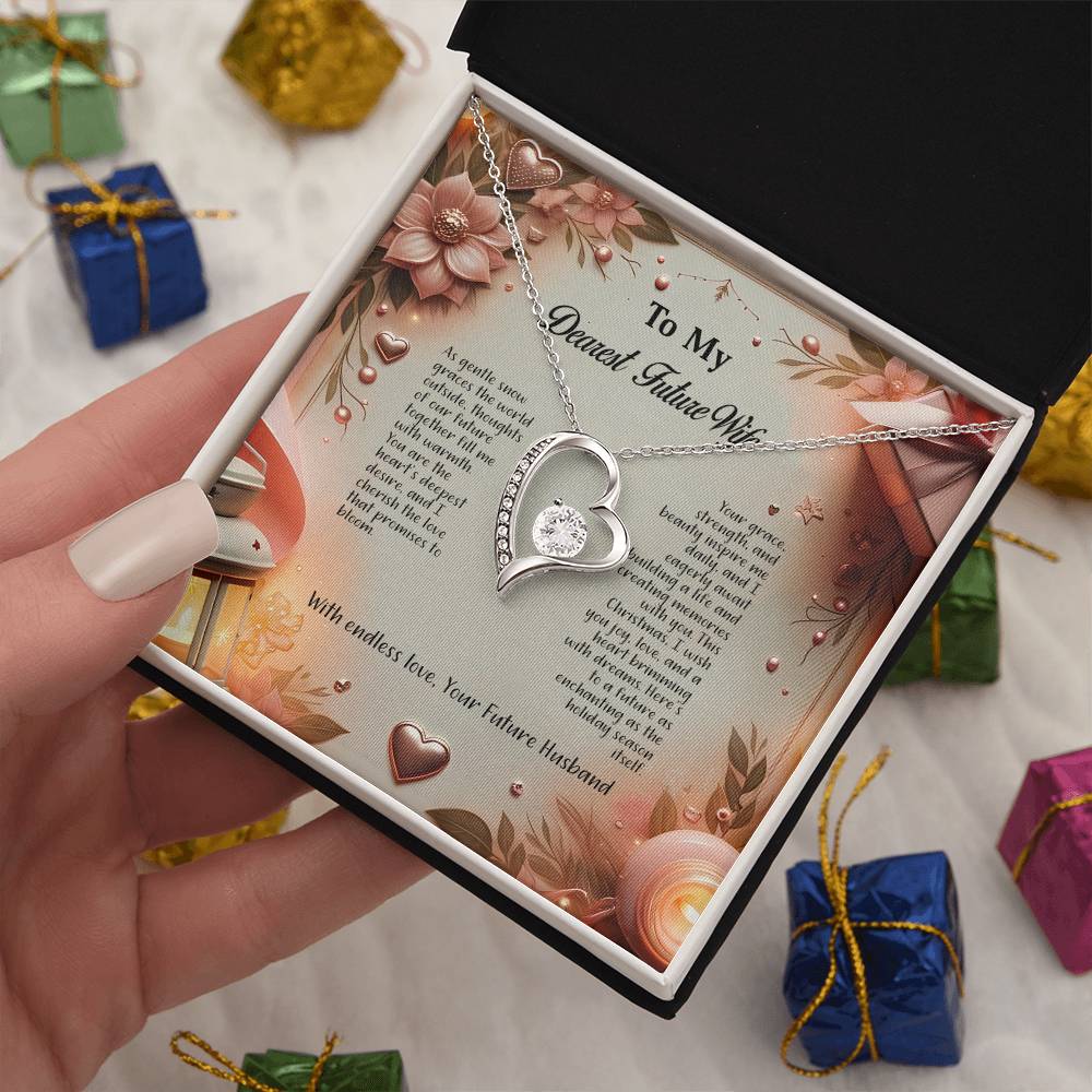 4044b Forever Love Necklace, Gift to my Future Wife with Beautiful Message Card