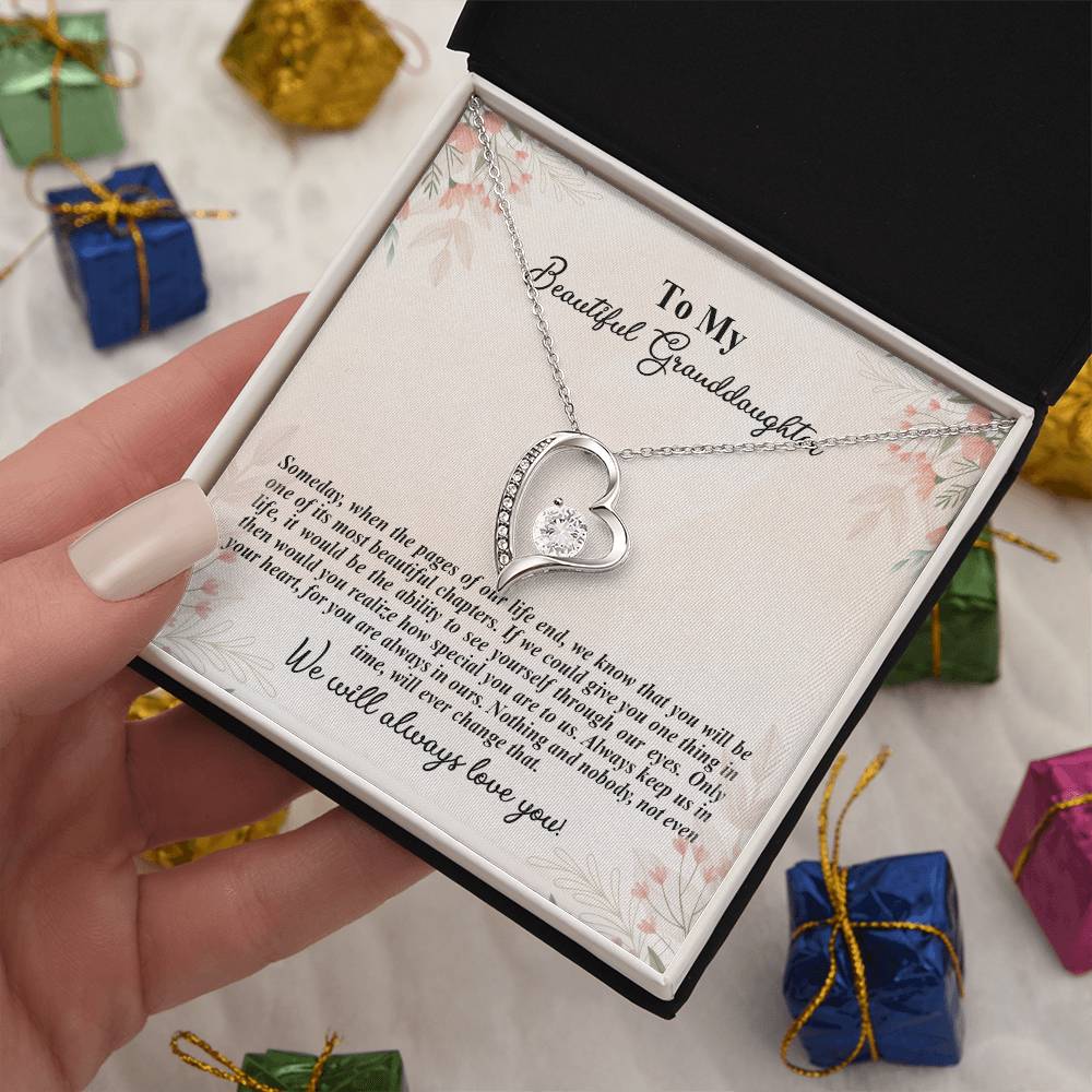 4025d Forever Love Necklace, Gift to my Granddaughter with Beautiful Message Card