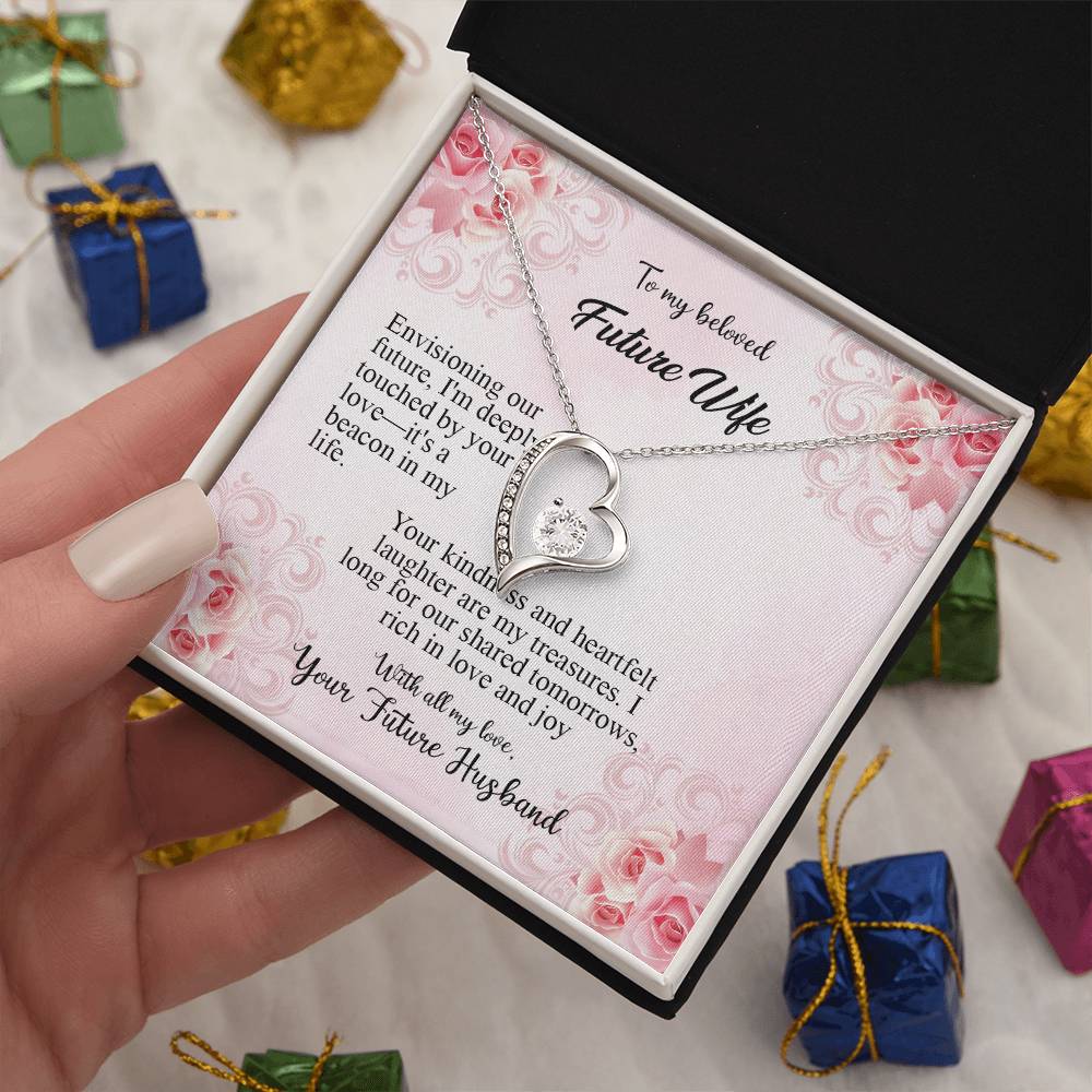 4036b Forever Love Necklace, Gift to my Future Wife with Beautiful Message Card