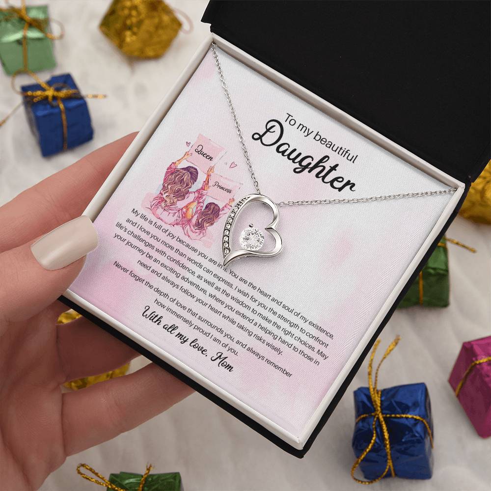 94941 a Forever Love Necklace, Gift to my Daughter with Beautiful Message Card