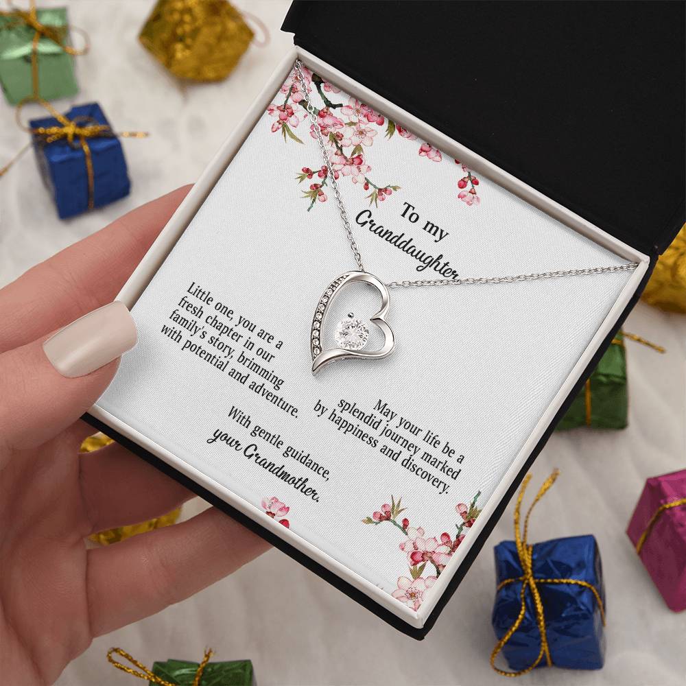 4039d Forever Love Necklace, Gift to my Granddaughter with Beautiful Message Card