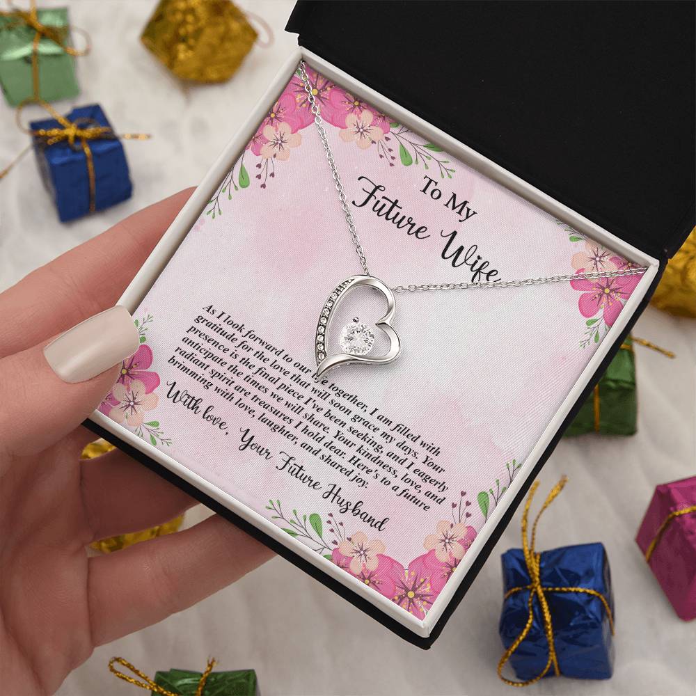 4035b Forever Love Necklace, Gift to my Future Wife with Beautiful Message Card