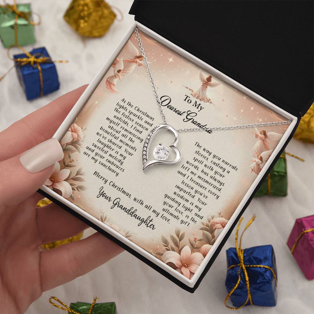 4052c Forever Love Necklace, Gift to my Grandma with Beautiful Message Card