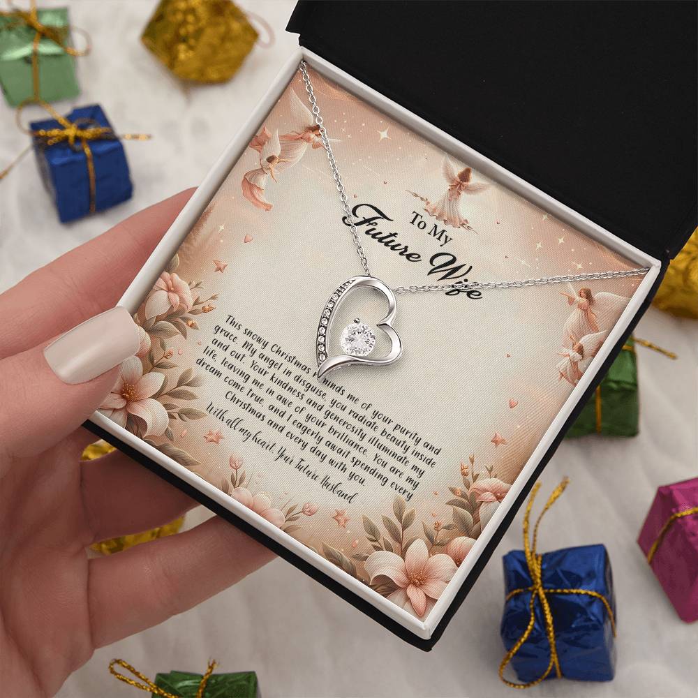 4052e Forever Love Necklace, Gift to my Future Wife with Beautiful Message Card