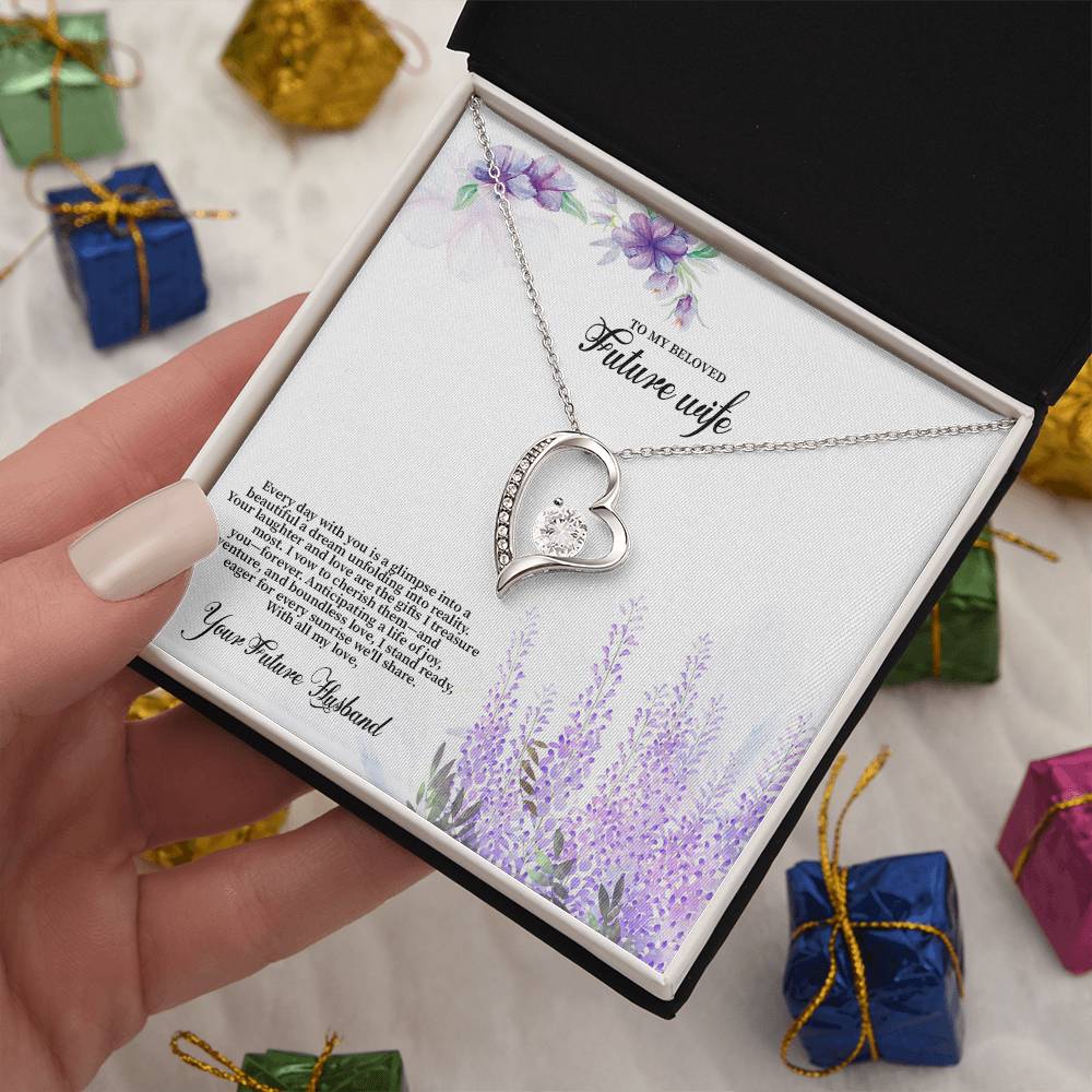 4030 (3) Forever Love Necklace, Gift to my Future Wife with Beautiful Message Card