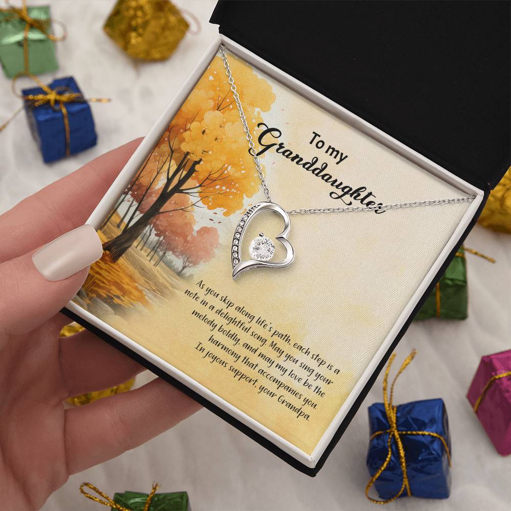 4041d Forever Love Necklace, Gift to my Granddaughter with Beautiful Message Card