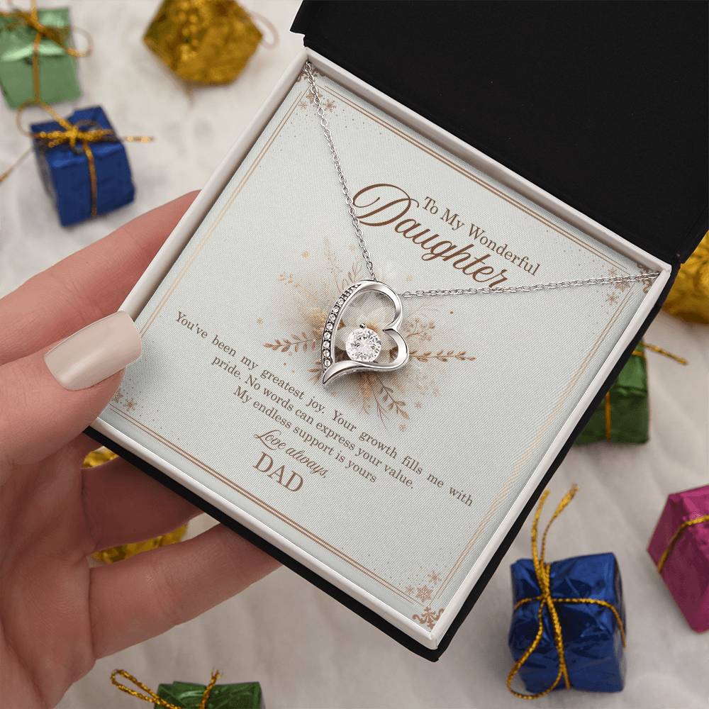 95318 c Forever Love Necklace, Gift to my Daughter with Beautiful Message Card