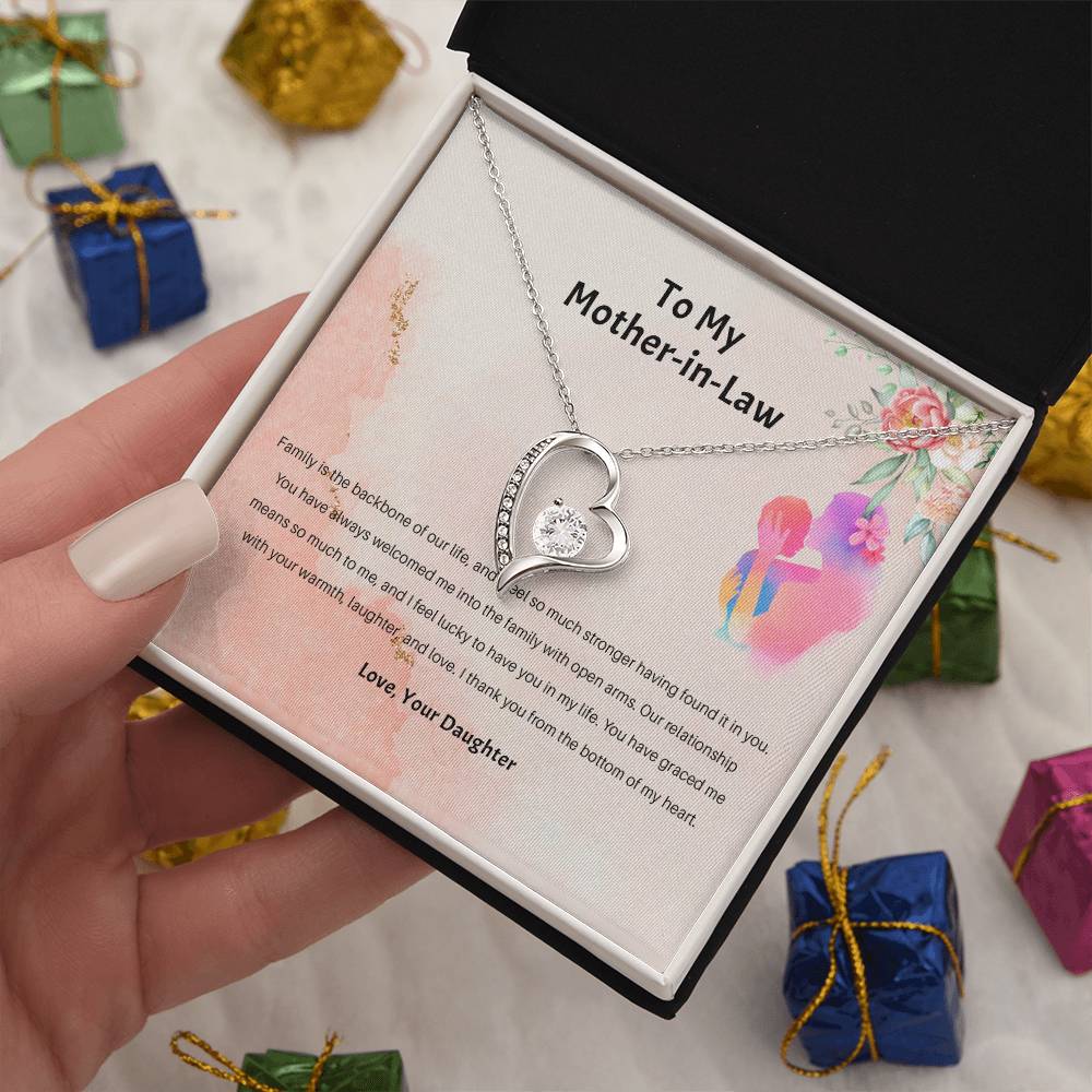 94689b Forever Love Necklace, Gift to my Stepmom with Beautiful Message Card