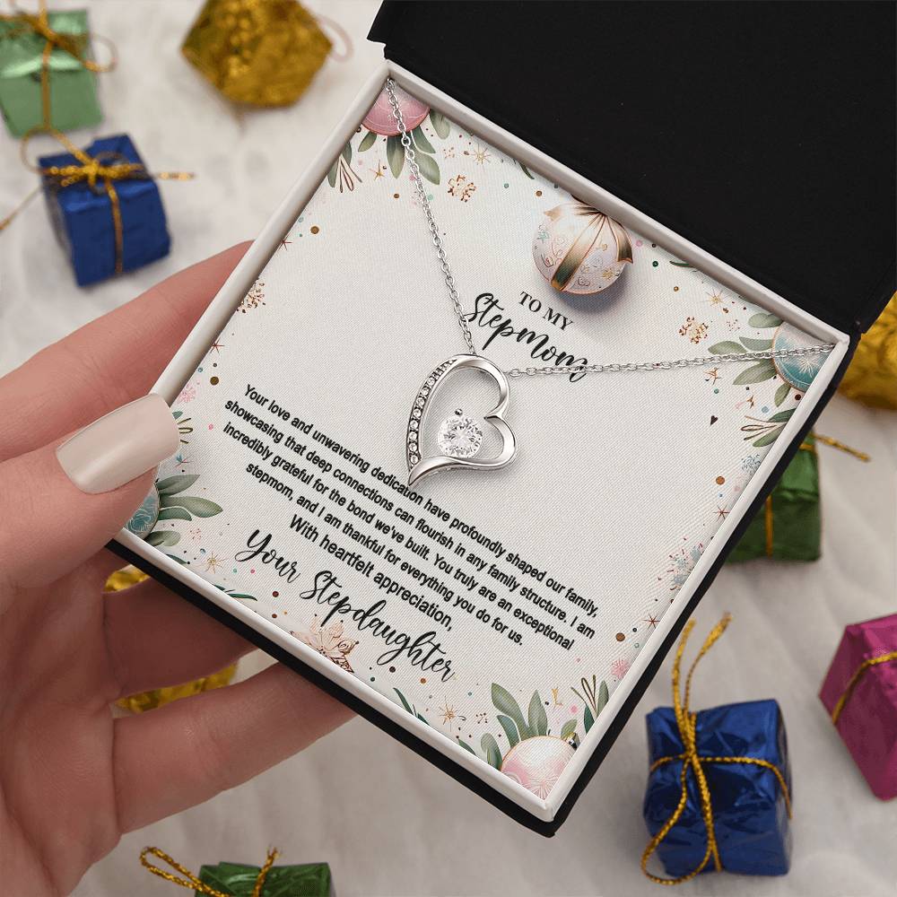 4048(a) Forever Love Necklace, Gift to my Stepmom with Beautiful Message Card