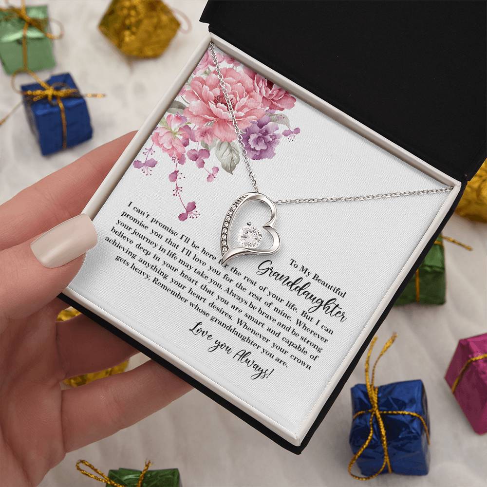 4027c Forever Love Necklace, Gift to my Granddaughter with Beautiful Message Card