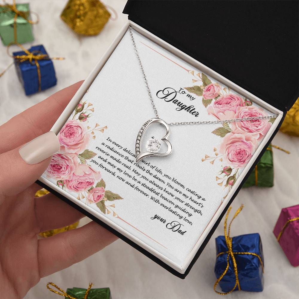 4034 (b) Forever Love Necklace, Gift to my Daughter with Beautiful Message Card