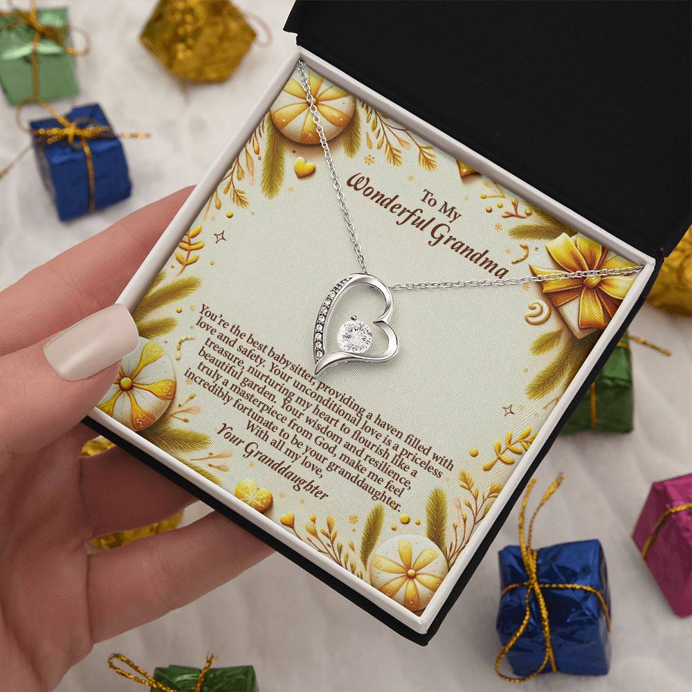 4056a Forever Love Necklace, Gift to my Grandma with Beautiful Message Card