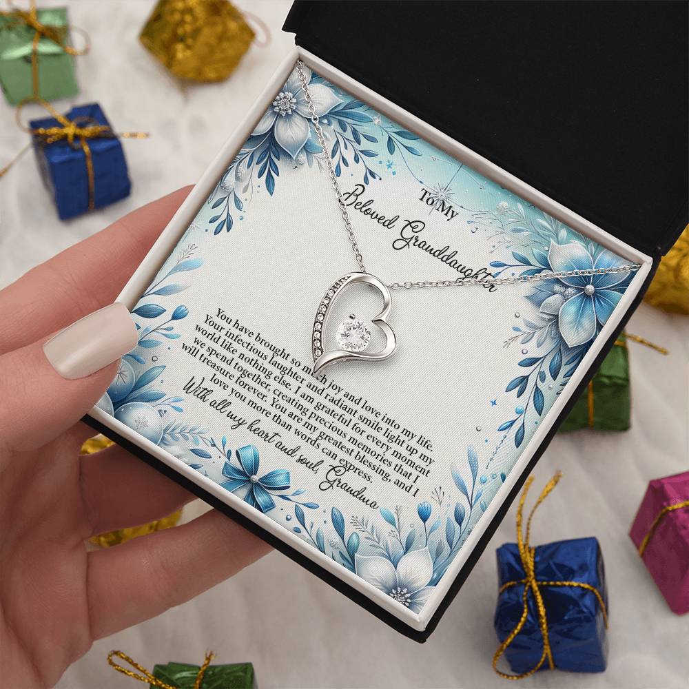 4050a Forever Love Necklace, Gift to my Granddaughter with Beautiful Message Card