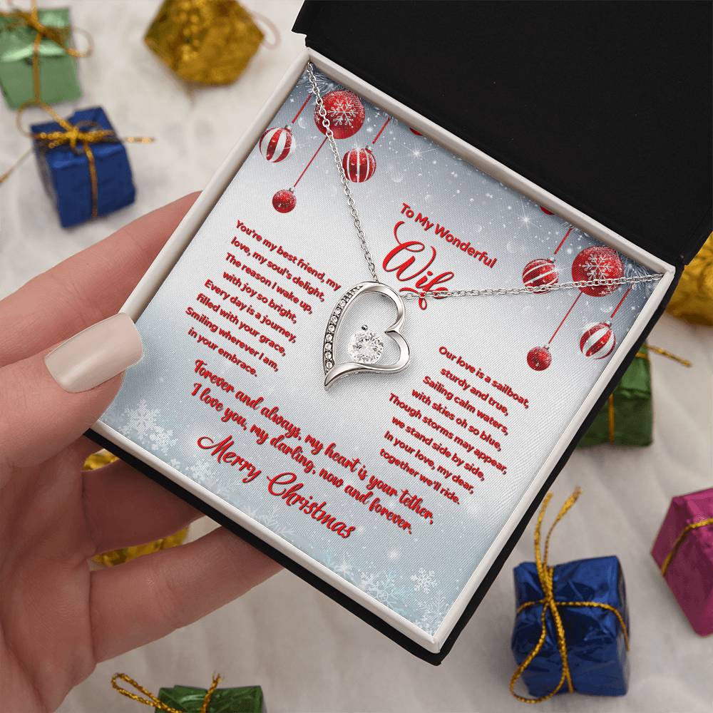 4012c Forever Love Necklace, Gift to my Wife with beautiful Message Card