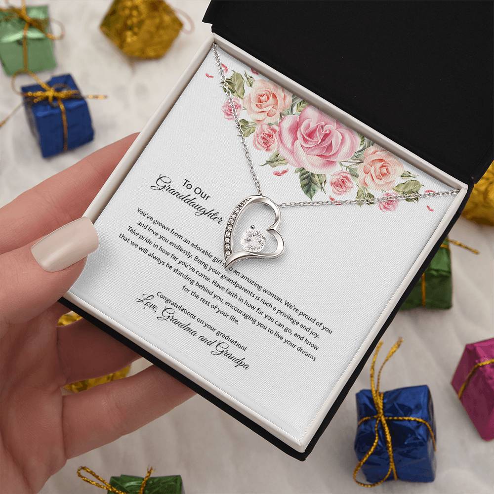 4031a Forever Love Necklace, Gift to my Granddaughter with Beautiful Message Card