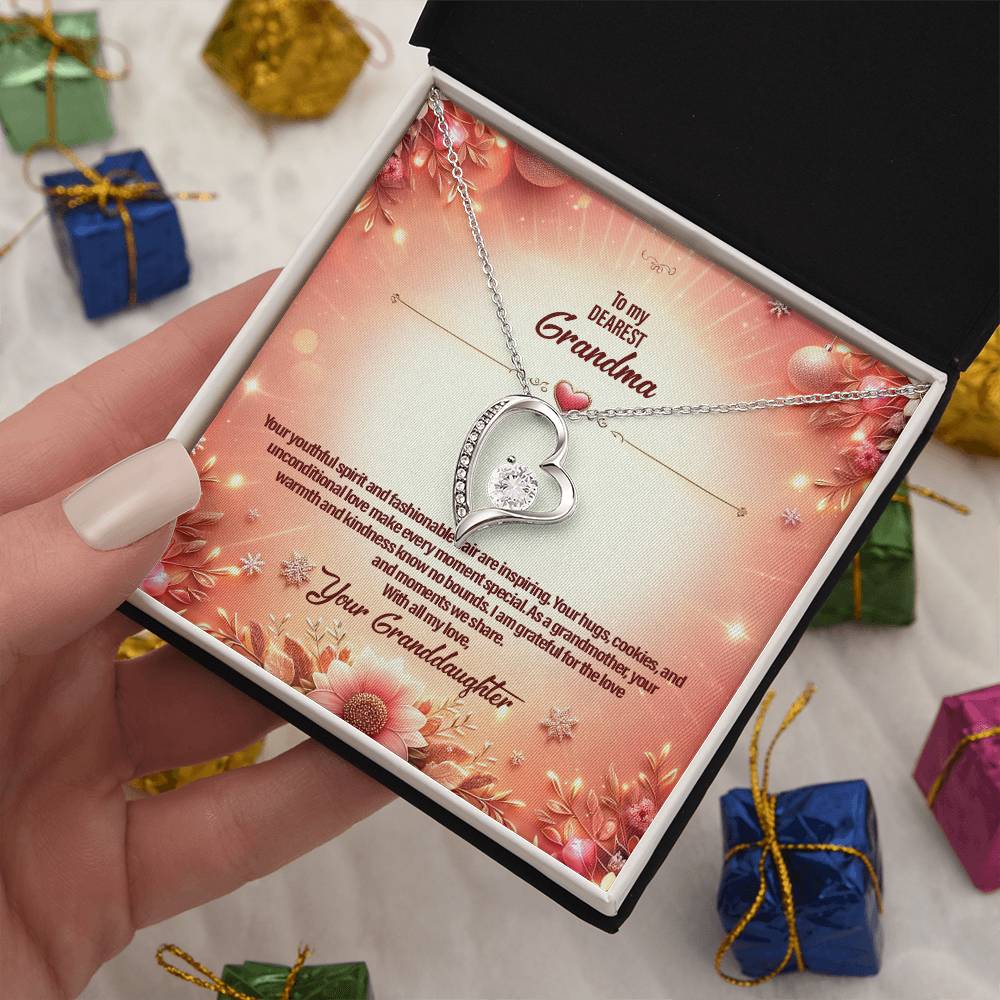 4051c Forever Love Necklace, Gift to my Grandma with Beautiful Message Card