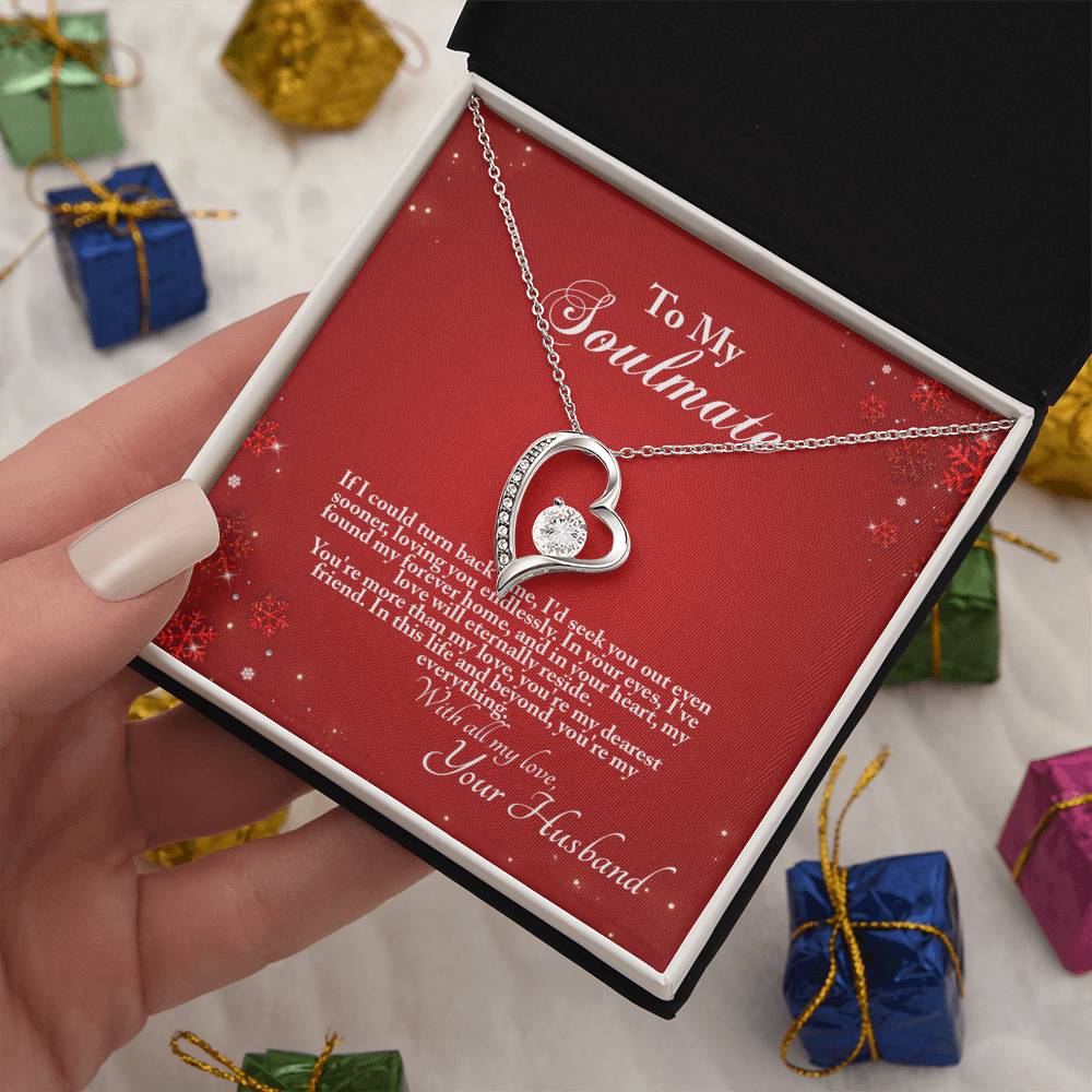 4005a Forever Love Necklace, Gift to My Soulmate with Beautiful Message Card